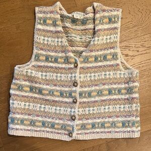 L.L. Bean Multicolor Knit Cotton Vest